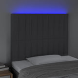LED Headboard Dark Grey 100 cm Fabric - Side View