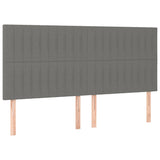LED Headboard Dark Grey 200 cm Fabric - Top-Down View