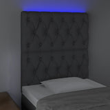 LED Headboard Dark Grey 80 cm Fabric - Side View