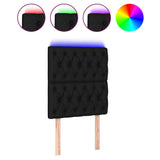LED Headboard Black 80 cm Fabric - Front View