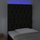 LED Headboard Black 80 cm Fabric - Side View
