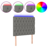 LED Headboard Dark Grey 100 cm Fabric - Front View