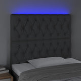 LED Headboard Dark Grey 100 cm Fabric - Side View