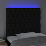 LED Headboard Black 100 cm Fabric - Side View