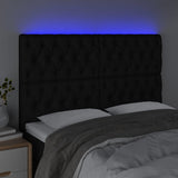 LED Headboard Black 144 cm Fabric - Side View