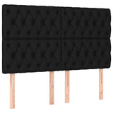 LED Headboard Black 144 cm Fabric - Top-Down View