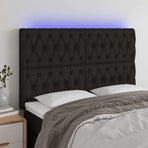 LED Headboard Black 160 cm Fabric