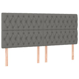 LED Headboard Dark Grey 200 cm Fabric