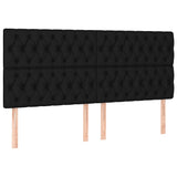 LED Headboard Black 200 cm Fabric - Top-Down View