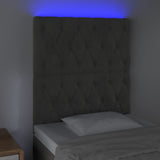 LED Headboard Dark Grey 80 cm Velvet