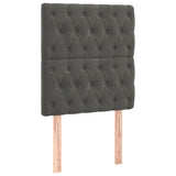 LED Headboard Dark Grey 80 cm Velvet - Top-Down View