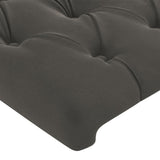 LED Headboard Dark Grey 80 cm Velvet - 45-Degree Angle