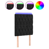 LED Headboard Black 80 cm Velvet - Front View