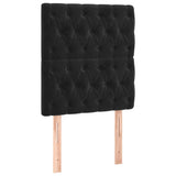 LED Headboard Black 80 cm Velvet - Top-Down View