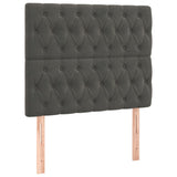 LED Headboard Dark Grey 100 cm Velvet