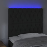 LED Headboard Black 100 cm Velvet - Side View