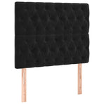 LED Headboard Black 100 cm Velvet