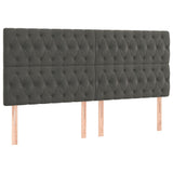 LED Headboard Dark Grey 200 cm Velvet - Top-Down View