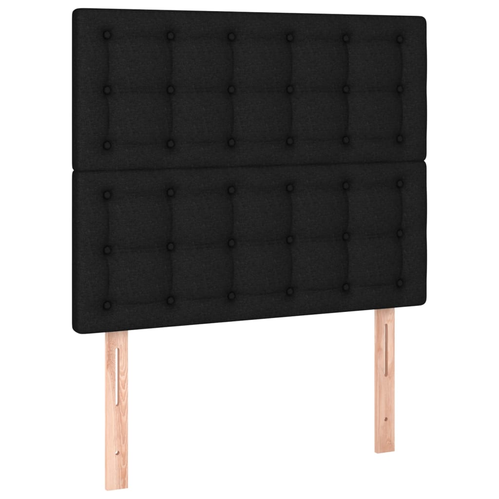 LED Headboard Black 80 cm Fabric