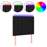 LED Headboard Black 100 cm Fabric - Front View