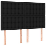 LED Headboard Black 144 cm Fabric - Top-Down View