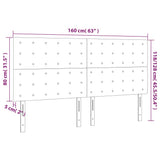 LED Headboard Dark Grey 160 cm Fabric - Rear View