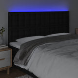 LED Headboard Black 200 cm Fabric - Side View