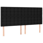 LED Headboard Black 200 cm Fabric
