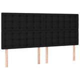 LED Headboard Black 200 cm Fabric - Top-Down View
