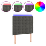 LED Headboard Dark Grey 80 cm Velvet - Front View