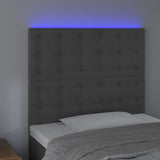 LED Headboard Dark Grey 80 cm Velvet - Side View