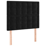 LED Headboard Black 80 cm Velvet - Top-Down View