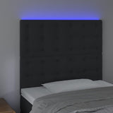 LED Headboard Black 100 cm Velvet - Side View