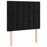 LED Headboard Black 100 cm Velvet - Top-Down View
