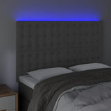 LED Headboard Dark Grey 144 cm Velvet - Side View