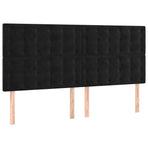 LED Headboard Black 200 cm Velvet