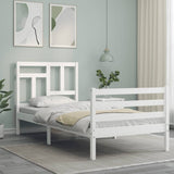 Bed Frame without Mattress White 90x190 cm Solid Wood - Top-Down View