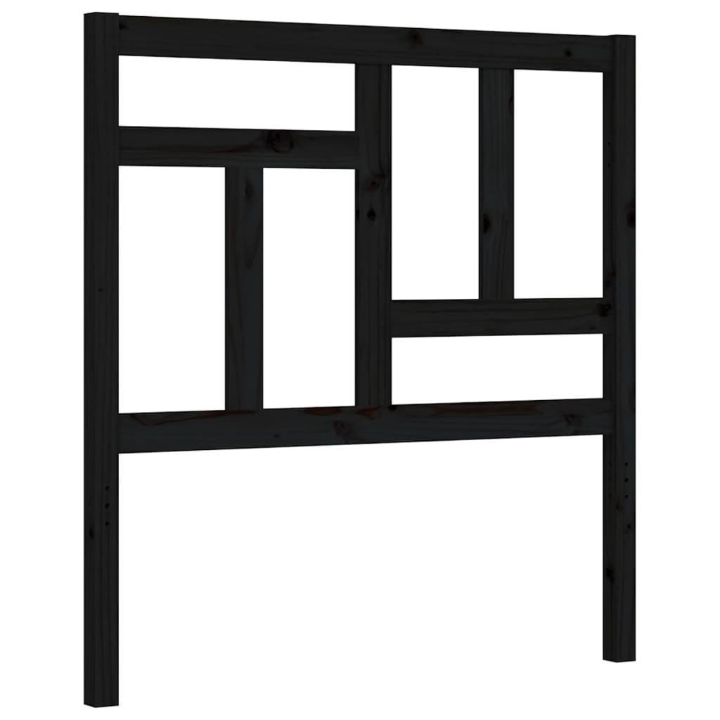 Bed Frame without Mattress Black 90x190 cm Solid Wood