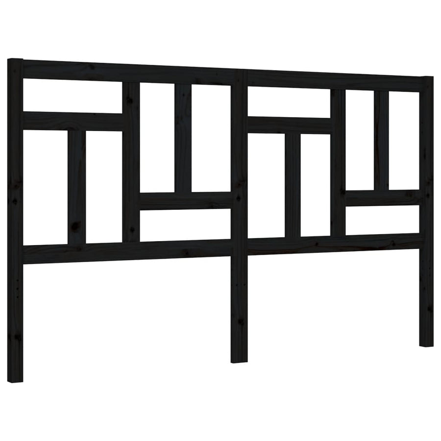 Bed Frame without Mattress Black 150x200 cm Solid Wood