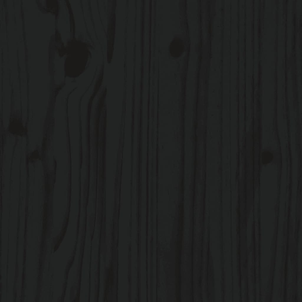 Bed Frame without Mattress Black 150x200 cm Solid Wood
