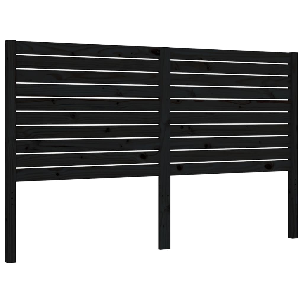 Bed Frame without Mattress Black 150x200 cm Solid Wood