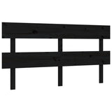 Bed Frame without Mattress Black 150x200 cm Solid Wood - Low Angle