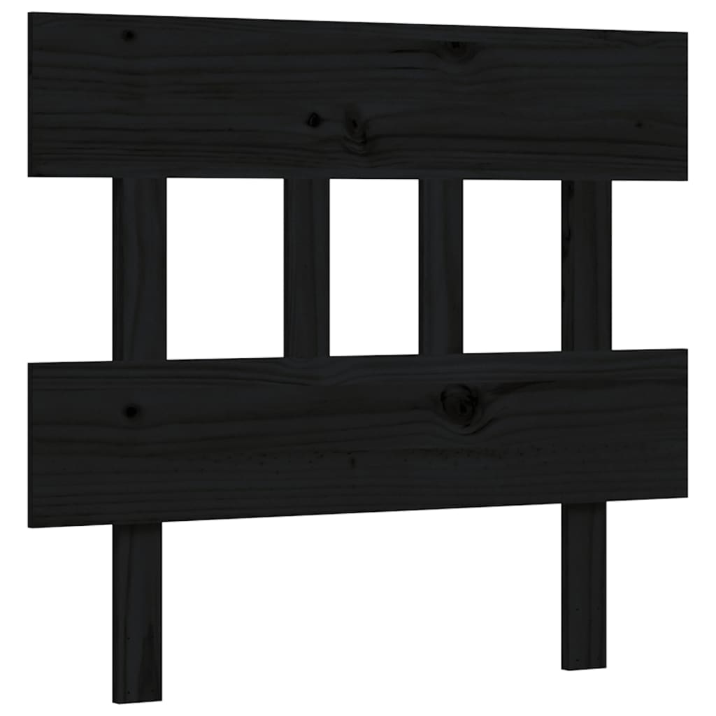 Bed Frame without Mattress Black 90x190 cm Solid Wood