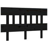 Bed Frame without Mattress Black 135x190 cm Solid Wood