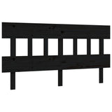 Bed Frame without Mattress Black 150x200 cm Solid Wood