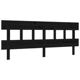 Bed Frame without Mattress Black 183x203 cm King Solid Wood - Low Angle