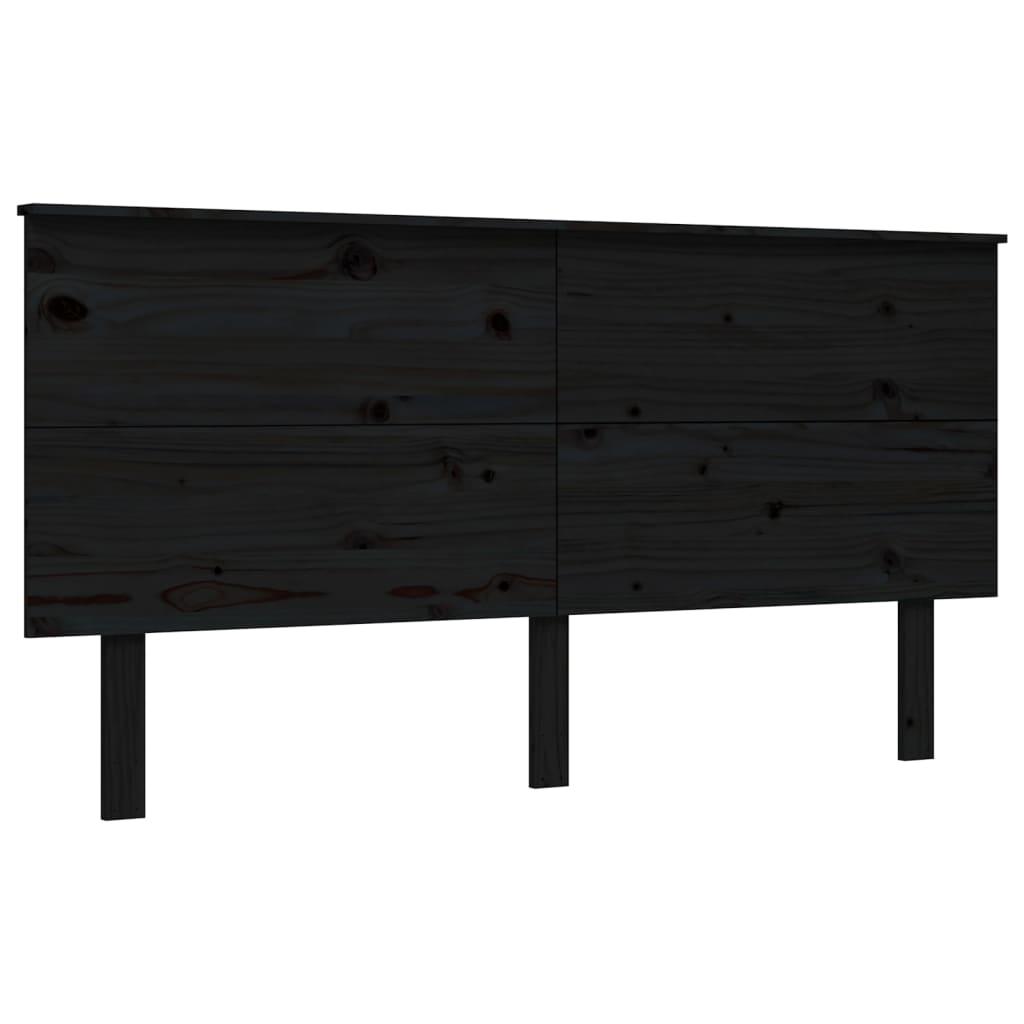 Bed Frame without Mattress Black 150x200 cm Solid Wood