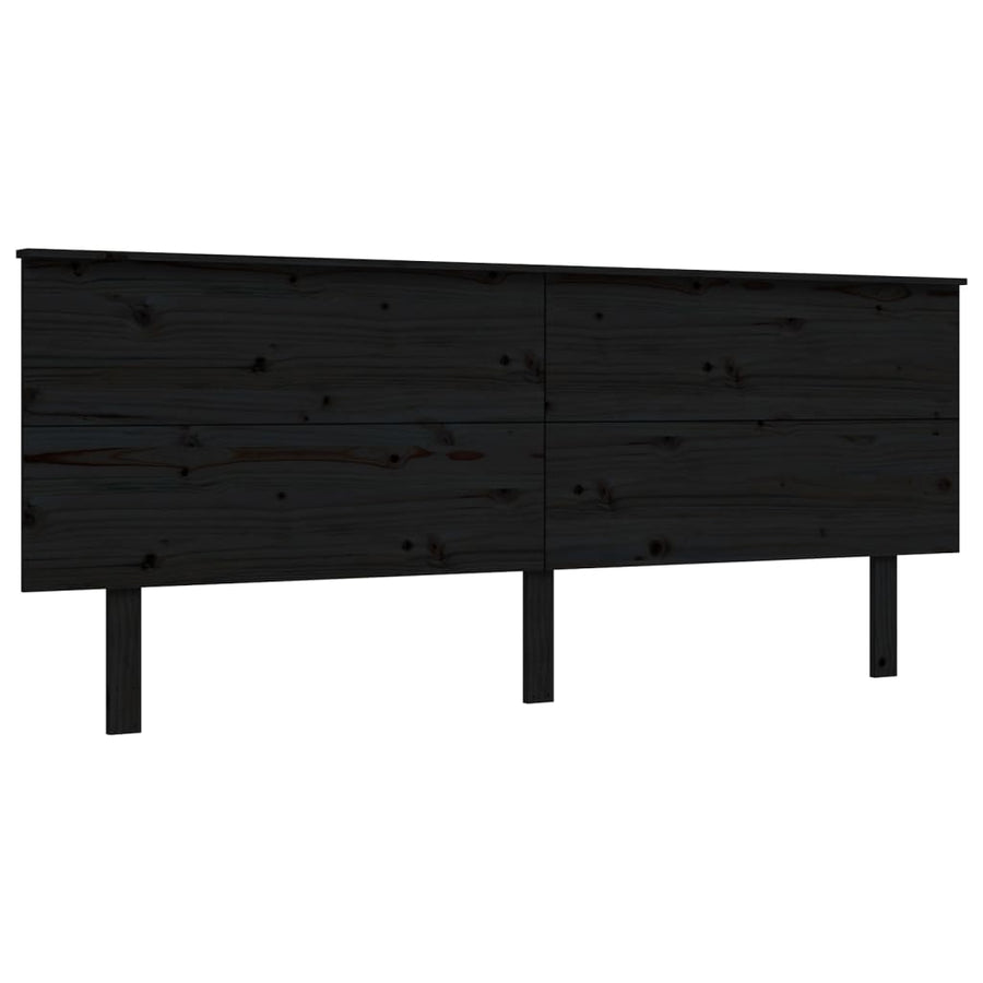 Bed Frame without Mattress Black 183x203 cm King Solid Wood