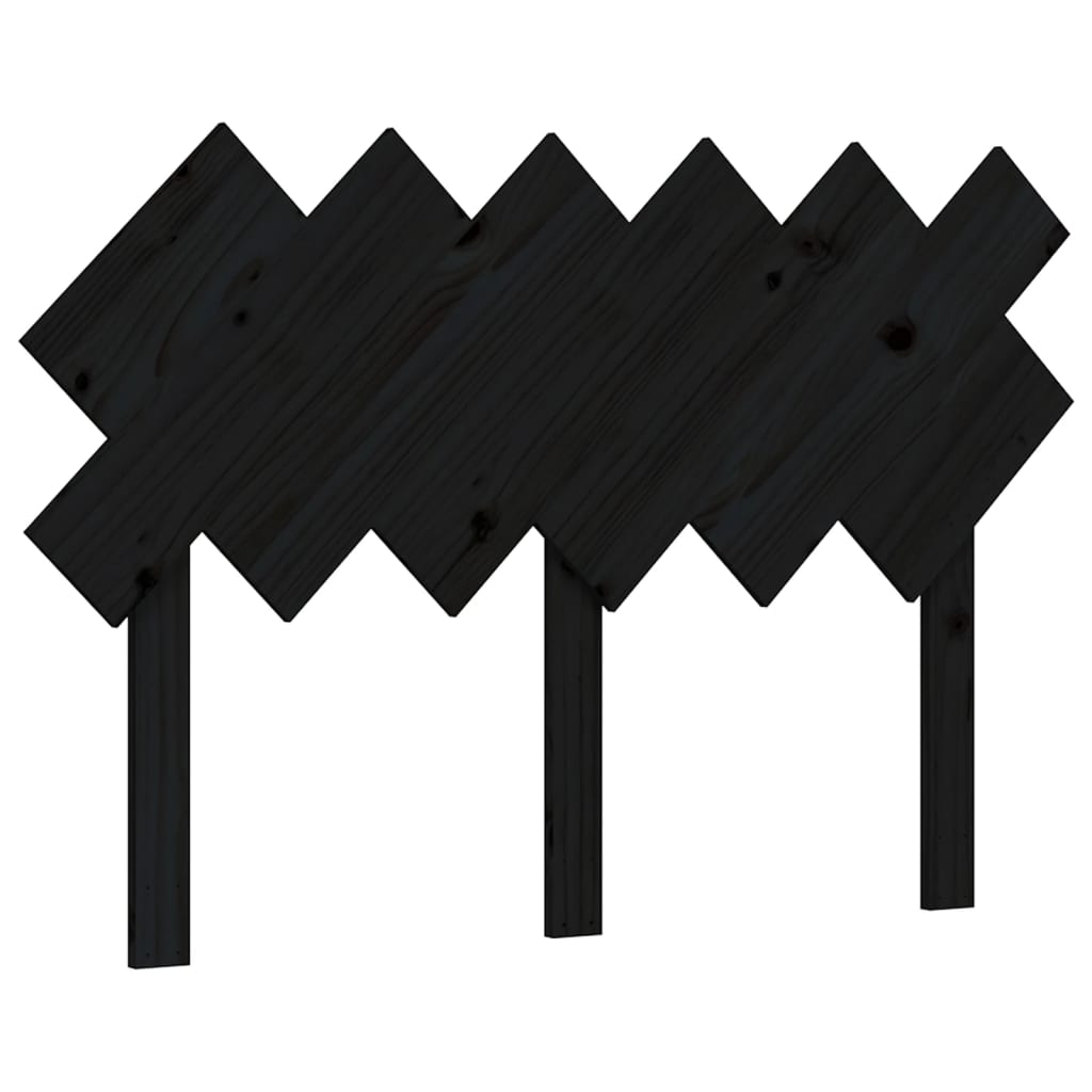 Bed Frame without Mattress Black 135x190 cm Solid Wood