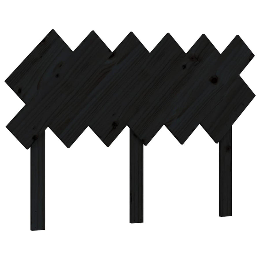 Bed Frame without Mattress Black 135x190 cm Solid Wood